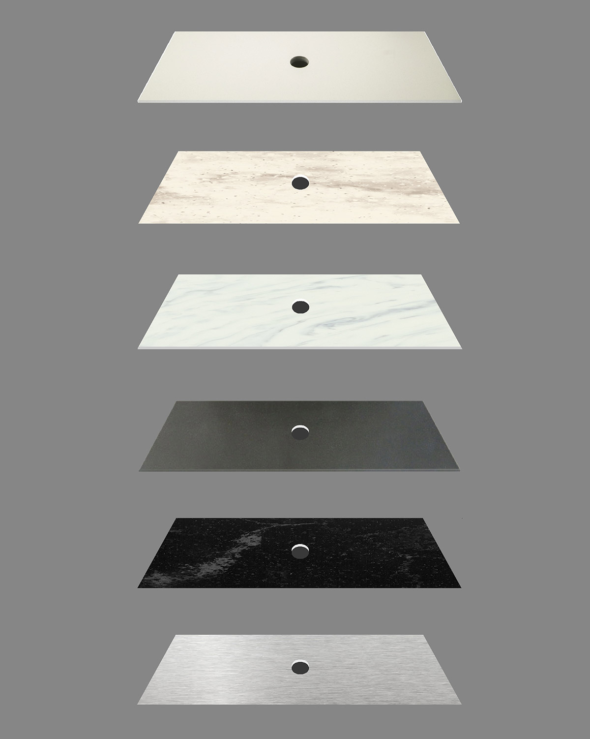 Stainless Steel Vanity Tops Acrylic Vanity Tops